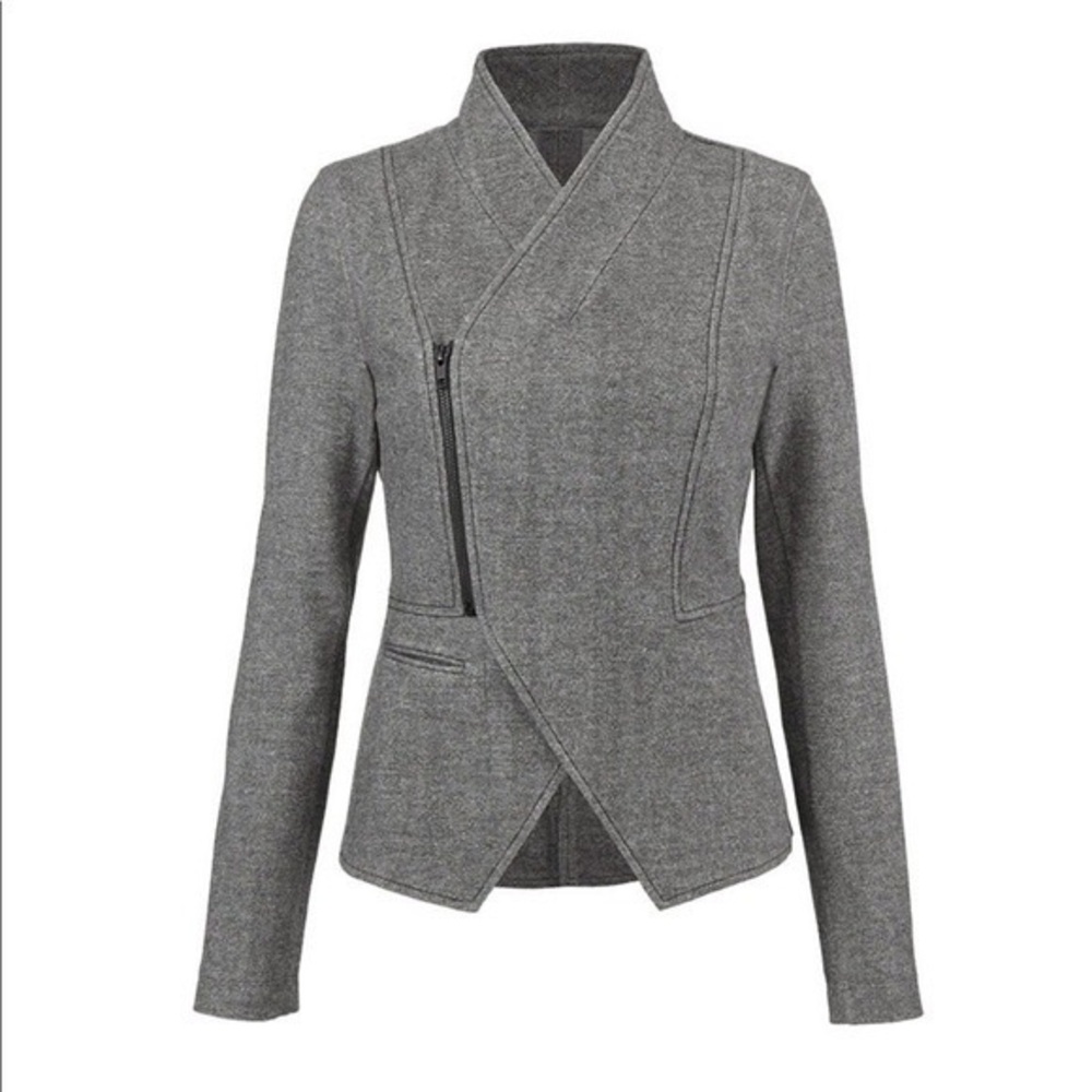 Cabi Gray Asymmetric Rebel Moto Jacket Women’s Size XS